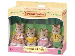 Sylvanian Family Striped Cat Family