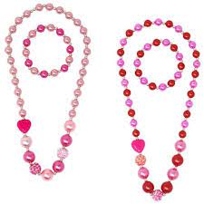 Pink Poppy Be my Valentine Necklace and Bracelet Set