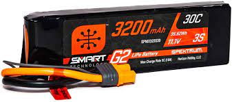 Spektrum 3200mAh 3S 11.1V Smart G2 lipo 30C IC3