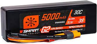 Spektrum 5000mAh 3S 11.1V Smart G2 Lipo 30C Hard Case IC5