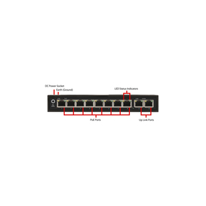 HUB SWITCH POE 10PORT 120W GIGABIT W/PSU