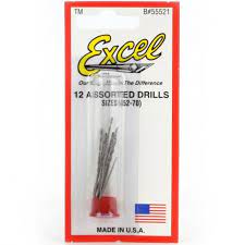 Excel 12 assorted micro drill bits #55521