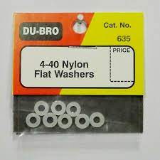 Du Bro 4-40 Nylon Flat Washers #635
