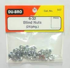Du Bro 6-32 Blind Nuts 24 pkt