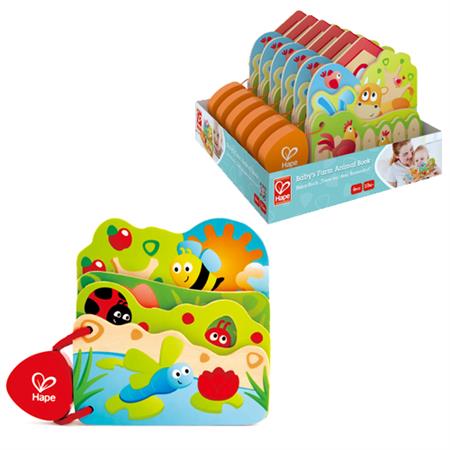 Hape wooden baby bug book