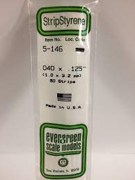 Evergreen Scale Models  #146 1.0x3.2mm 10 strips