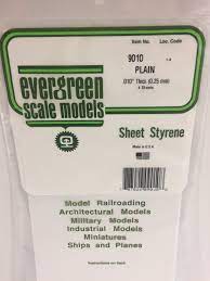 Evergreen polystyrene sheet plain # 9010