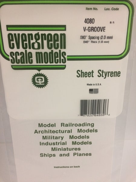 Evergreen Sclae Models #4080 V-Groove