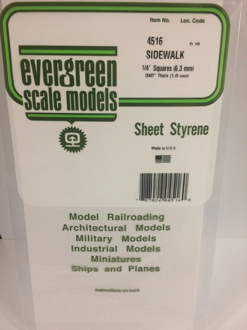 Evergreen Scale Models #4516 sidewalk