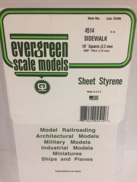Evergreen Scale Models #4514 Side walk