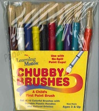 Chubby paint large brushes set of 10