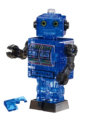 Crystal Puzzle Tin Robot blue