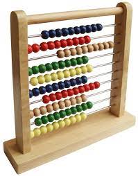 Abacus with metal bars