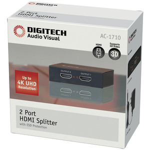 SPLITTER HDMI 2WAY UHD4K PSU