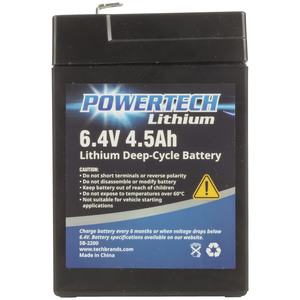 BATT LIFEPO4 6.4V 4.5AH DEEP CYCLE