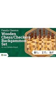 Wooden Chess/Checkers/Backgammon Set 40cm