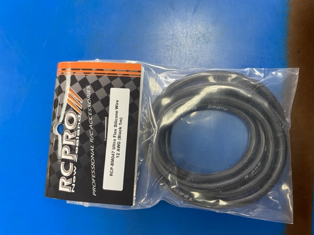 RCPRO 12AWG Ultra Flex Silicon 1m Black