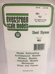 Evergreen sheet styrene #4501 Tile