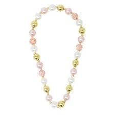 Pink Poppy - You are Golden Pearl necklace