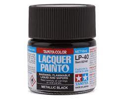 Tamiya Lacquer Paint Metallic Black LP-40