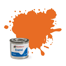 Humbrol Enamel Paint Orange Gloss #18