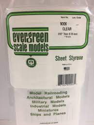 Evergreen polystyrene sheet clear #9006
