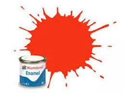 Humbrol Enamel Fluorescent Fire Orange Gloss #209