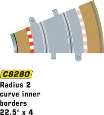 Scalextric Radius 2 Curve Inner Borders C8280