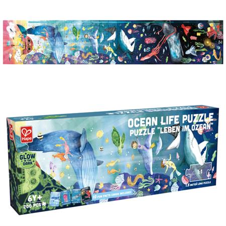 Hape glow in the dark ocean life puzzle - 1.5meters