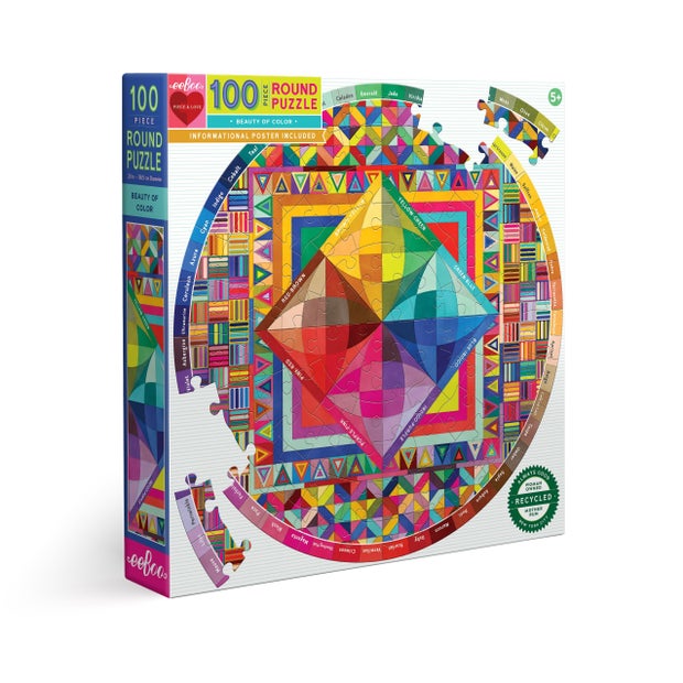 100pc Beauty of colour round puzzle