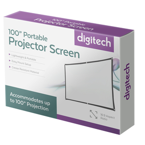 100" PORTABLE PROJECTOR SCREEN