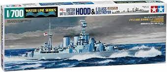 Tamiya 1/700 Hood and Class Destroyer