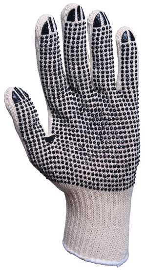Armour Polycotton Black Dot Glove - L
