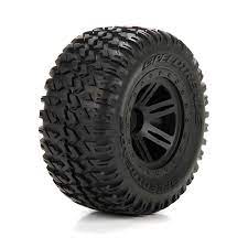 FR/R Tire Black Wheels ECX43012 1:10