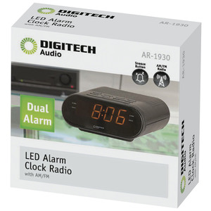 CLOCK LED ALARM RADIO AM/FM 0.9IN 240V