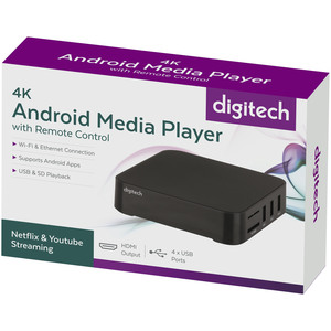 MEDIA PLAYER ANDROID 4K W/REMOTE