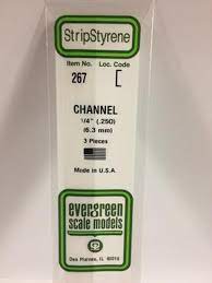 Evergreen Scale Models #267 6.3mm channel 3 pieces