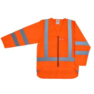 Armour Hi Vis Vest Orange Day/Night Long Sleeve - Size XL