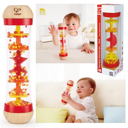 Hape beaded raindrops red