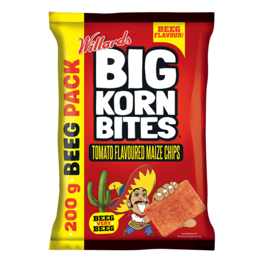 Big Korn Bites Tomato 200g Party Pack