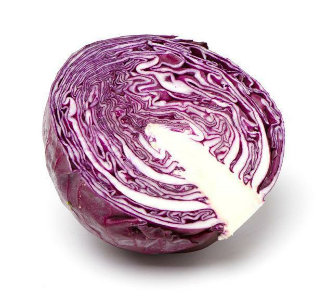 CABBAGE RED  CUT 1/2