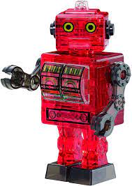 Crystal Puzzle  Tin Robot red