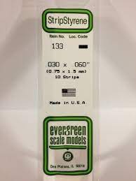 Evergreen Strips #133 .75x1.5mm 10 strips