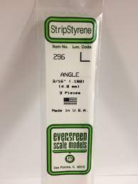 Evergreen Scale Models #296 4.8mm Angle 3 pieces