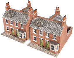 Metcalfe N Scale  Red Brick Terraced Houses PN103