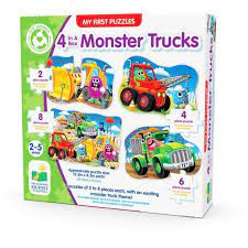 4 in a box Monster Trucks puzzle