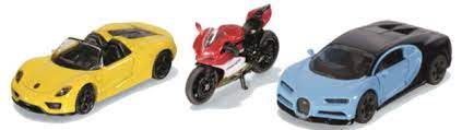 SIKU 3pc Sports Car & Motorbike Set 6313