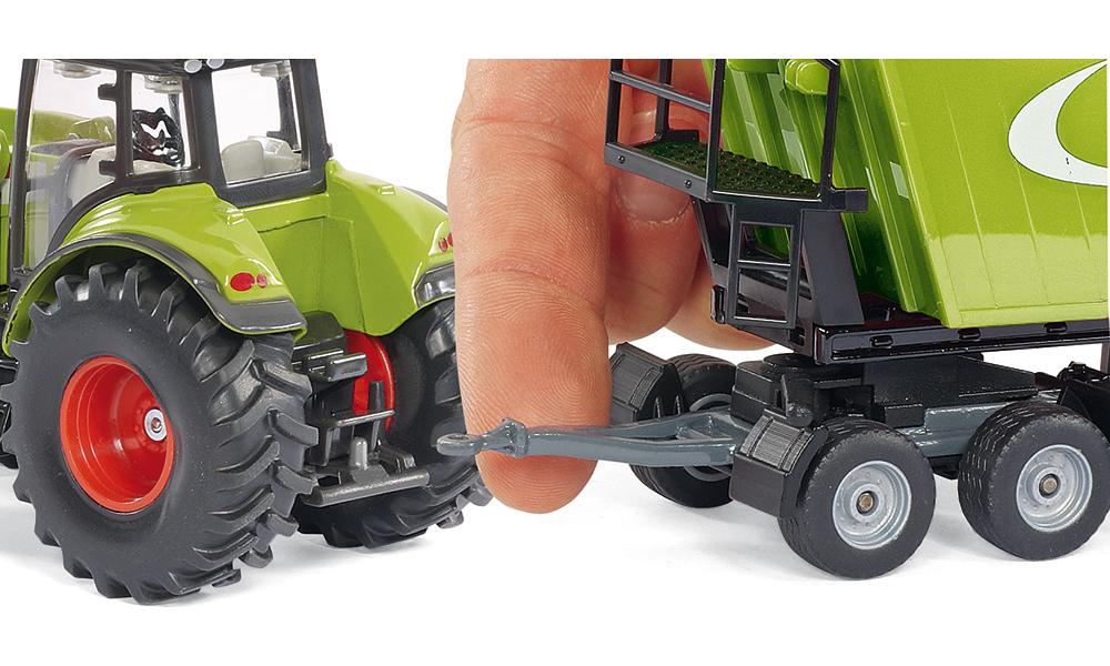 SIKU 1:50 CLAAS with Loader, Dolly & Trailer