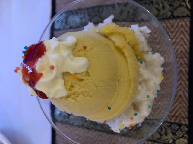 D17. Mango sorbet with sweet sticky rice