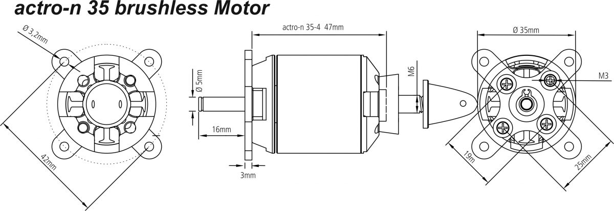 Aero-Naut Actro-N Brushless motor 35-4-1100 700310